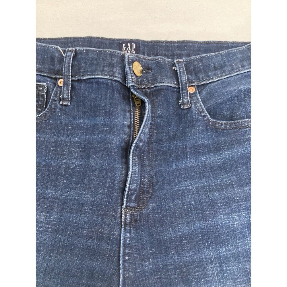 Gap True Skinny Jeans Womens 31R Blue Denim Classic Rise Stretch 5 Pocket Pants - Picture 5 of 12